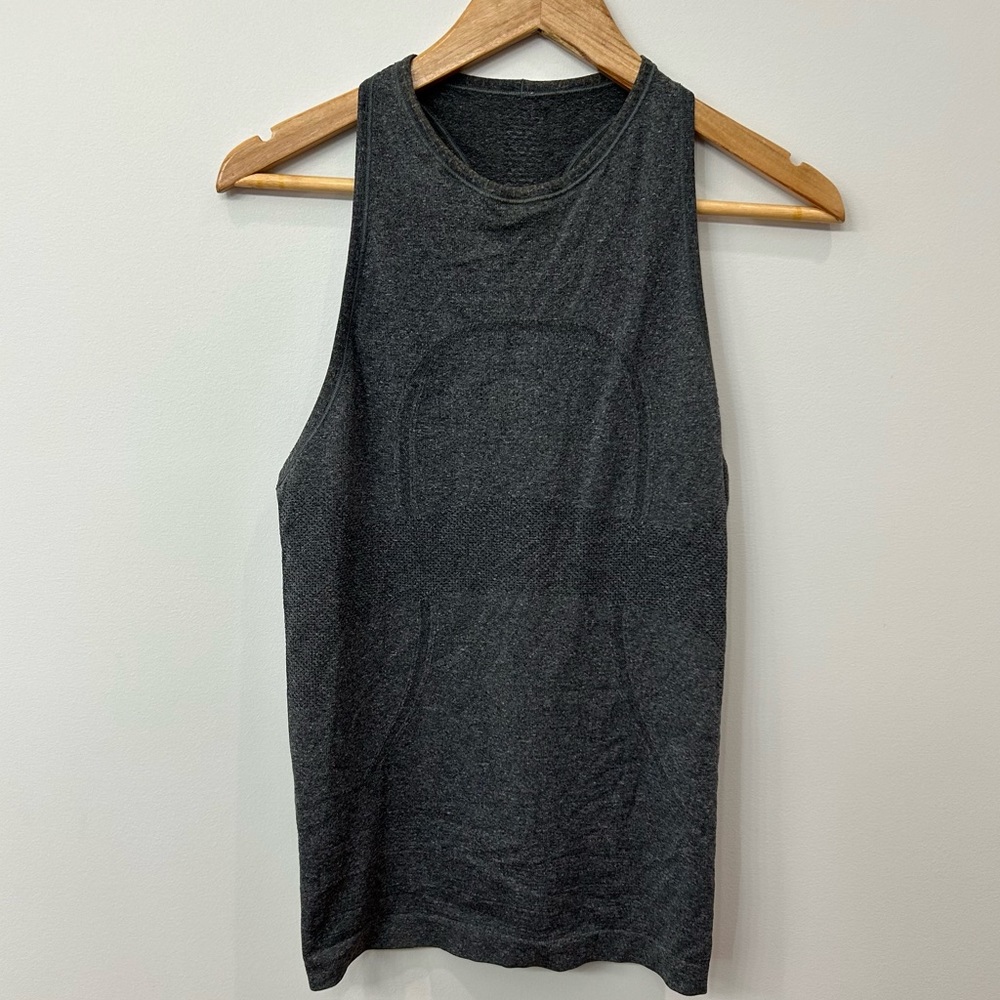 ITEM 1, LULULEMON, Grey, High Neck, Swiftly Tank Top, Size 6